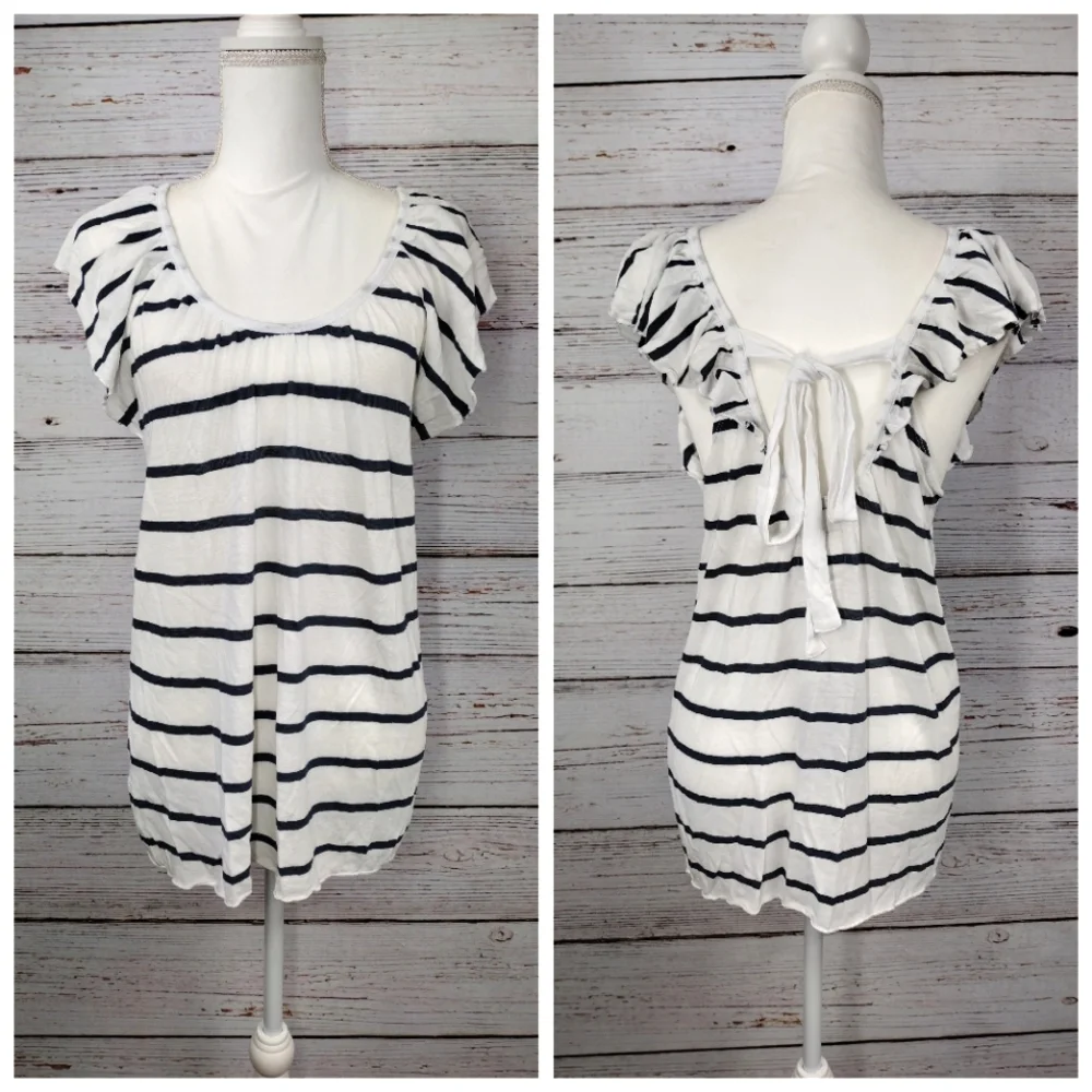 Chaser Striped Ruffle Top - Picture 1 of 11